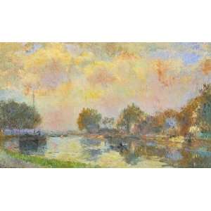   the Canal at Charenton, By Lebourg Albert 