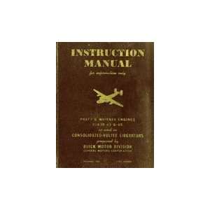    Consolidated B 24 D Aircraft Instruction R 1830 Manual Books