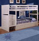   World Furniture White Staircase Bunk Bed Twin/Twin (Stair Stepper