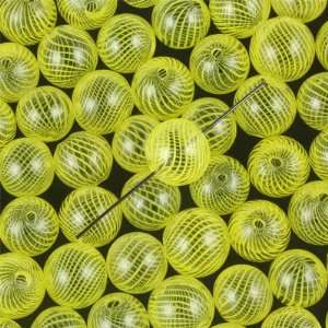  12mm Yellow Round Blown Glass Beads Arts, Crafts & Sewing