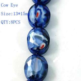 13*15mm Lots Approx 8pcs Jewelry Making DIY Cow Eye Shape Crystal 