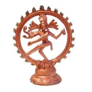  Shiva (Natraj)   Copper Color Finish   4 Brass Statue 