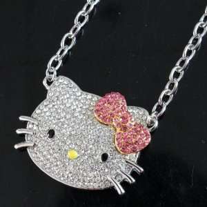 Hello Kitty HUGE Rhinestone/Crystal Swarovski necklace by Jersey Bling 