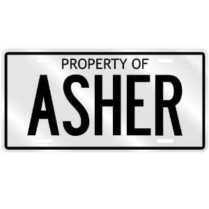  NEW  PROPERTY OF ASHER  LICENSE PLATE SIGN NAME