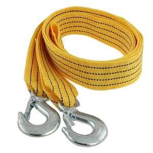 Amico 9ft 4409 Lbs Metal Hook End Yellow Black Nylon Towing Tow Strap 