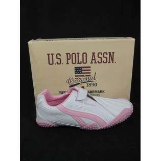   NIB U.S. POLO ASSN Hayden Pink & White Sneakers Shoes 3 