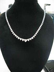 135,000 24.99Ct Heart Shape Diamond Graduated Necklace  