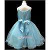 Blue Bead Wedding Flower Girl Party Dress Gown Age 2 11  