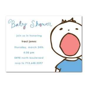    Baby Shower Invitations   Blue Screaming By Petite Alma Baby