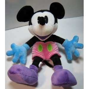   Colored Blue, Purple, and Pink 15 Mickey Mouse Plush Toys & Games