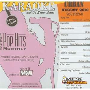  Pop Hits Monthly Urban   August 2010 Karaoke CDG 
