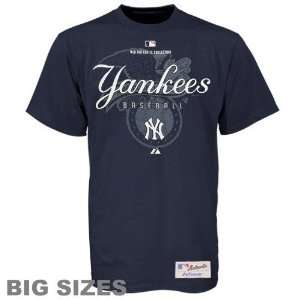 New York Yankees Navy Blue Big Sizes Momentum T shirt  
