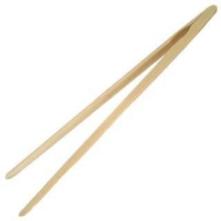 Bamboo Wood Toast Tongs   12 Inch