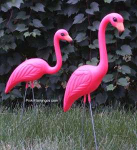 12 Large Plastic Pink Flamingos 34 Yard/Lawn Ornaments  
