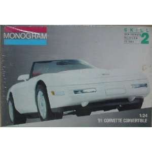  Monogram 2938 1991 Corvette Convertible 1/24 Scale Plastic 