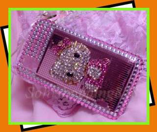 New Pink Hello Kitty 3D Bling Crystal Hard Case Cover For LG Optimus 