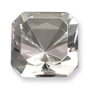  Clear Crystal Elizabeth Emerald Cut Paperweight Jewelry