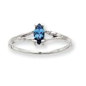  Gold Genuine Blue Topaz Birthstone Ring   Size 6   JewelryWeb Jewelry