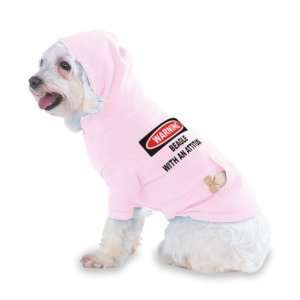Warning Beagle with an attitude Hooded (Hoody) T Shirt with pocket 