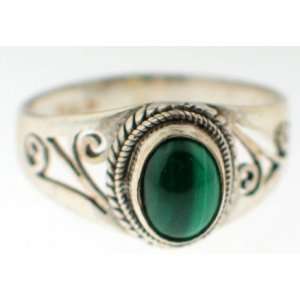  Sterling Silver Malachite Ring Jewelry