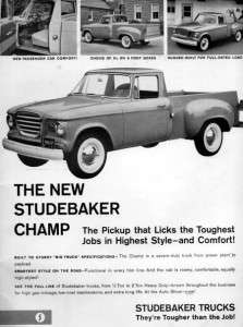 1960 Studebaker Champ Pickup Truck Original Rare Ad  