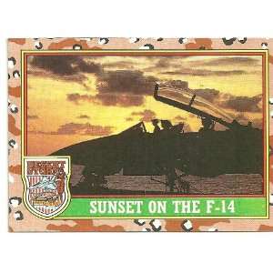  Desert Storm SUNSET ON THE F 14 Card #86 