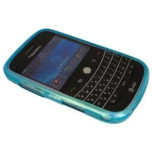   Blue Soft Rubberized Plastic Skin Case Cover for Blackberry Bold 9000