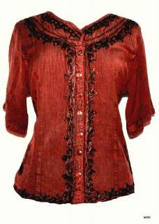 NEW GYPSY MEDIEVAL RENAISSANCE EMBROIDERED Top Blouse  