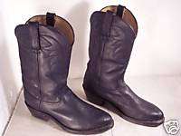  Mens Durango Black Leather Cowboy Western Rancher Riding Boots 