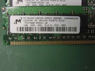 Lot 50 Micron MT18VDDF12872G 40BD3 DDR 1GB Server RAM  