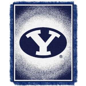  Brigham Young Cougars Focus Woven Blanket Throw Sports 