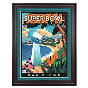  Framed Canvas 36 x 48 Super Bowl XXXVII Program Print 