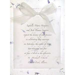 Wedding Invitations Kit Bluebell Petal with Sheer Ribbon
