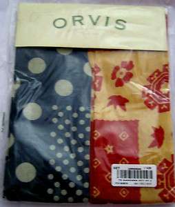 Orvis TR bandana scarf set New 1 red 1 blue 1 size  