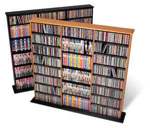 New PrePac Black Triple Wide Multimedia CD/DVD Storage  