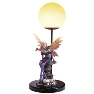 Purple Fairy With 4 Dragon Lamp Collectible Houseware Decoration 