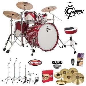   Gibraltar 6601 Hardware Pack, Sabian HHX Super Cymbal Set, Evans Drum