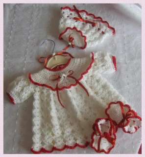   TO CROCHET DRESS, SHOES & PULL ON HAT FOR NEWBORN BABY/REBORN DOLL 56