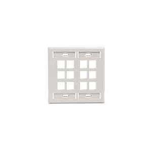  Leviton 42080 12W 12 Port 2 Gang Quickport Wall Plate 