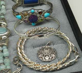 33 Designer Sterling Silver Jewelry Lot Not Scrap Rings Bracelets 925 