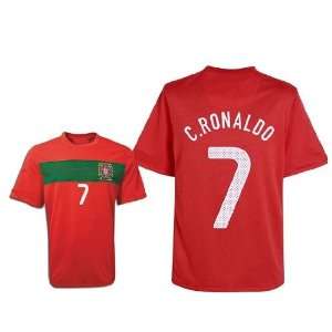  Portugal Ronaldo #7 Home Soccer Jersey Size Large Sports 