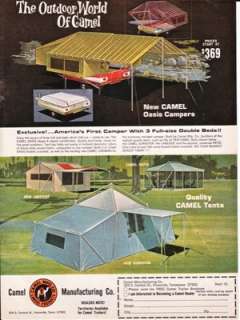 Camel Mfg Tents & Tent Trailers 1967 Print Ad  