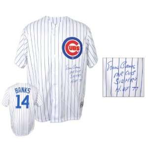  Ernie Banks Autographed Jersey  Details Chicago Cubs 