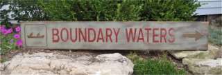 Boundary Waters   Hand Painted Wooden Sign HUGE  