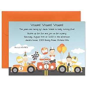   Racecar Invitation Birthday Party Invitations