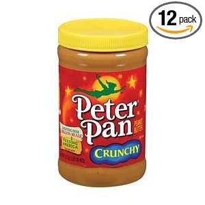 Peter Pan Crunchy Peanut Butter (Pack of 12)  Grocery 