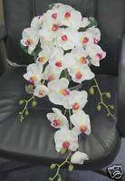 1X ARTIFICIAL FLOWER LATEX ORCHID WEDDING BOUQUET BRIDE  
