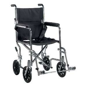  Drive Medical Deluxe Go Kart Transport Chair, Chrome, 19 
