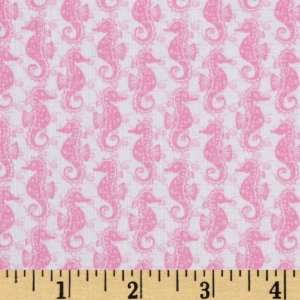  44 Wide Mermaids Seahorses Pink Fabric By The Yard Arts 