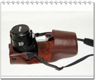 Leather case bag cover for Nikon Coolpix P500 camera  
